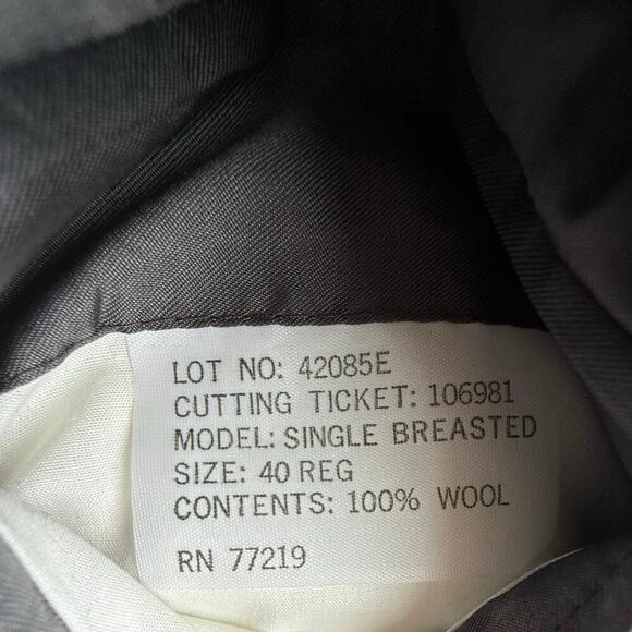 Pierre Balmain 100% Wool Single Breasted Houndstooth Blazer Jacket Mens 40R - Picture 9 of 9